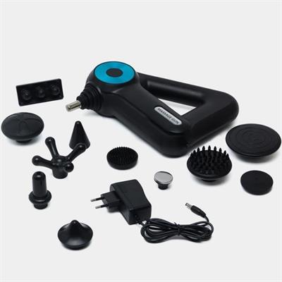 12 Farklı Başlıklı Profesyonel Masaj Tabancası - Kas Gevşetici ve Yorgunluk Giderici Masaj Aleti (3936)