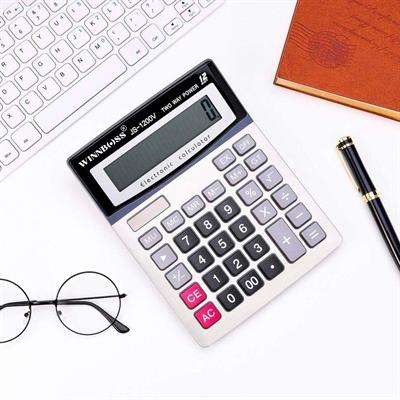 12 Haneli Geniş LCD Ekran, Pilli Büyük Düğmeli Hesap Makinesi (3936)