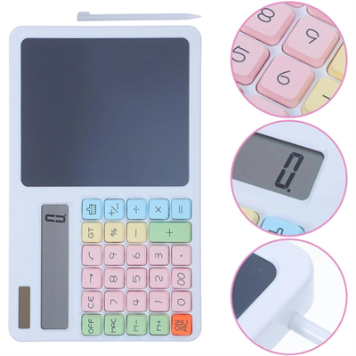 12 Haneli Hesap Makinesi - LCD Yazı Tahtalı - Dijital Kalemli