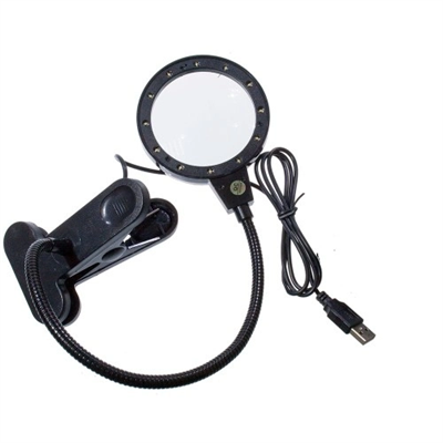 12 Led Clipsli Işıklı Büyüteç Işıklı Masa Lambası Çalışma Lambası