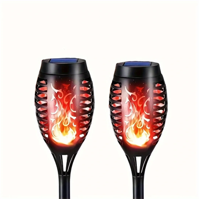 12 Ledli Alevli Solar Bahçe Aydınlatma  Bx40