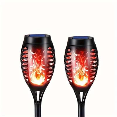 12 Ledli Alevli Solar Bahçe Aydınlatma  (3936)