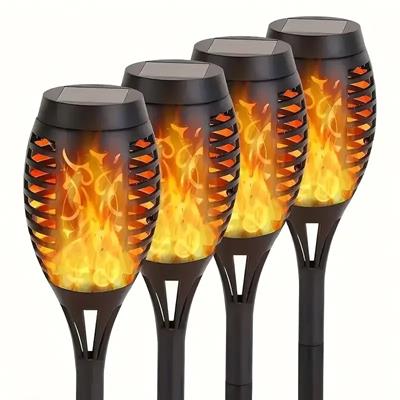 12 Ledli Alevli Solar Bahçe Aydınlatma  (3936)