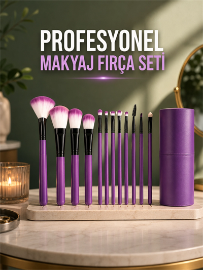 12 PARÇA PROFESYONEL MAKYAJ FIRÇA SETİ