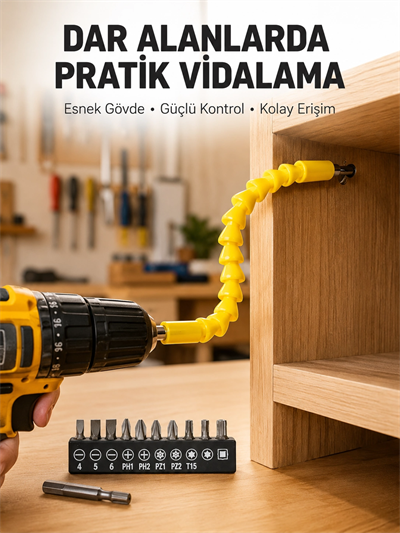 12 Parça Akrobat Bits Seti Çok Amaçlı Vidalama Dayanıklı Çelik Yeni Nesil