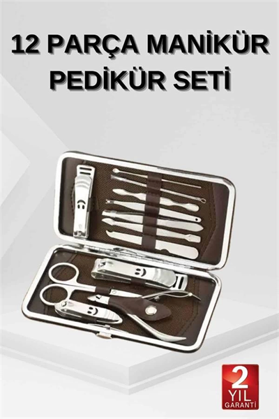 12 Parça El Ayak Temizleme Pense Kir Temizleme Aparatı Kaş Cımbızı