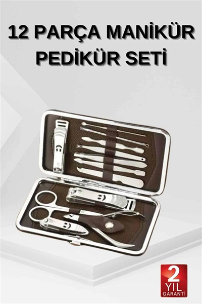 12 Parça El Ayak Temizleme Pense Kir Temizleme Aparatı Kaş Cımbızı
