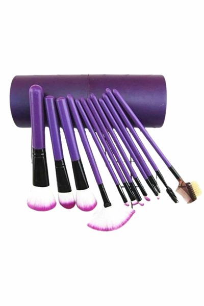 12 Parça Makyaj Fırçası Yumuşak Kıllı Profesyonel Fırça Seti Yüksek Kaliteli Pürüzsüz
