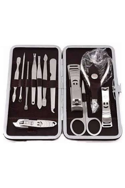 12 Parça Manikür Pedikür Seti Tırnak Bakımı Nasır Temizleme El Ayak Bakımı