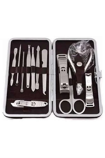 12 Parça Manikür Pedikür Seti Tırnak Bakımı Nasır Temizleme El Ayak Bakımı
