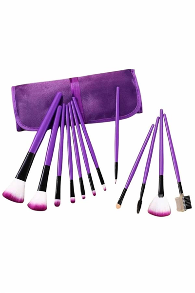 12 Parça Profesyonel Makyaj Seti Yumuşak Kıllı Yüz ve Göz Makyajına Uygun