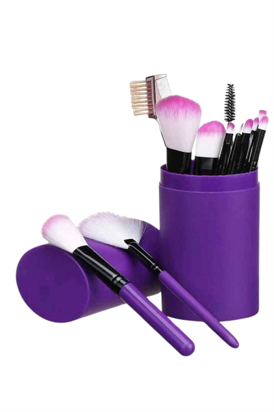 12 Parça Profesyonel Makyaj Seti Yumuşak Kıllı Yüz ve Göz Makyajına Uygun