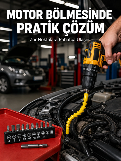 12 Parça Vidalama Uç Seti Akrobat Tasarım Dayanıklı Metal Yeni Nesil