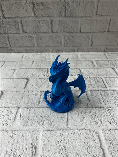 12 cm Mavi Ejderha Figürü Koleksiyonluk Dekoratif Biblo