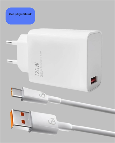 120 Watt Güçlü Hızlı Şarj Adaptörü Huawei P30 P40 Mate 20 Pro Uyumlu