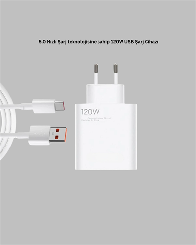 120 Watt Type C Şarj Başlığı Poco X3 X4 X5 Pro Uyumlu