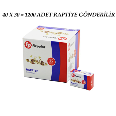 1200 Adet Metal Raptiye = 40pcs X 30 Bx40