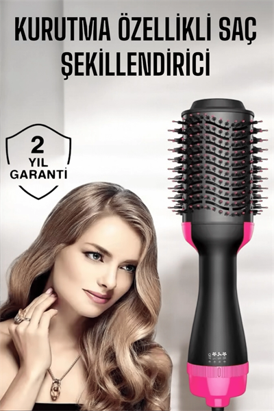 1200 Watt Gücünde, Negatif İyon Teknolojili, 3 Isı Kademeli Fön Tarağı