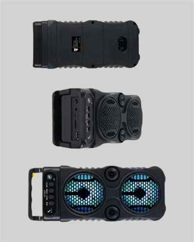 1200 mAh Şarjlı LED Işıklı Bluetooth Hoparlör – FM Radyolu, Hafıza Kart Destekli