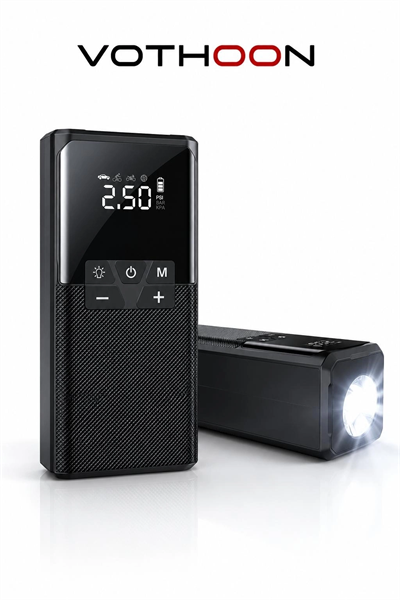 12000 Mah Akıllı Akü Takviye Ve Dijital Hava Pompası Akım Korumalı