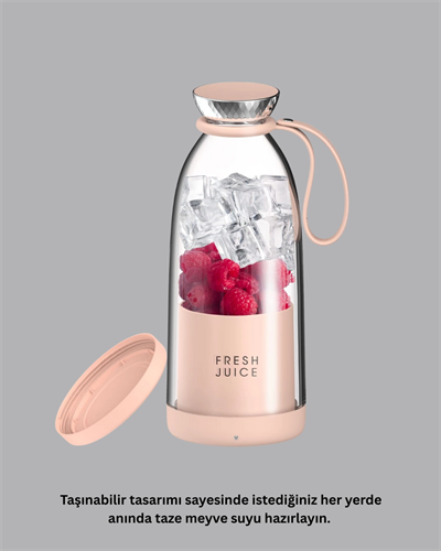 1200mAh Şarjlı, Hafif ve Pratik Taşınabilir Blender