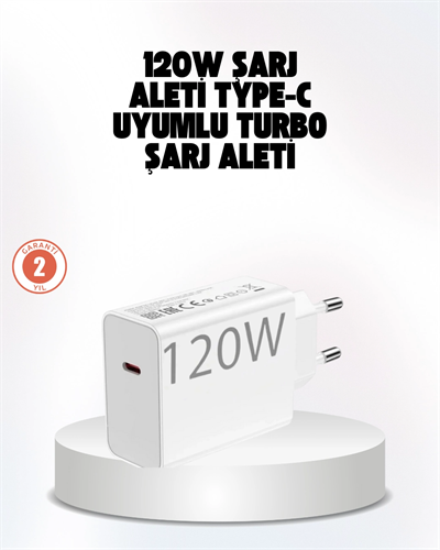 120W Güçlü Hızlı Şarj Adaptörü ve Type-C Kablo Seti – Güvenli Şarj Teknolojisi