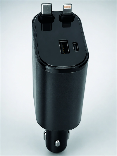 120W Hızlı Şarj Destekli 4ü 1 Arada Araç Şarj Cihazı Type-C, Lightning, USB ve USB-C Çıkışlı