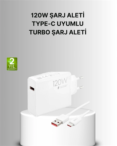 120W Mi Turbo Akıllı Tanıma Çipli Hızlı Şarj Cihazı Taşınabilir ve Dayanıklı