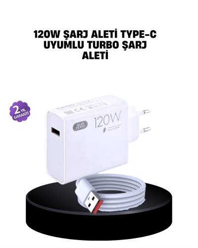 120W Mi Turbo Destekli Hızlı Şarj Cihazı Type-C Uyumlu Akım Korumalı