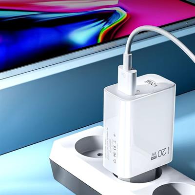 120W USB Hızlı Type C Uçlu Kablolu Şarj Aleti (3936)