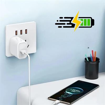 120W USB Hızlı Type C Uçlu Kablolu Şarj Aleti (3936)