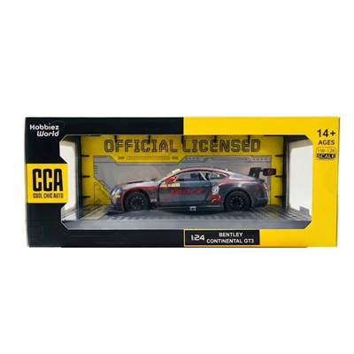 1/24 Bentley Continental GT3 Silver Grey Model Araba