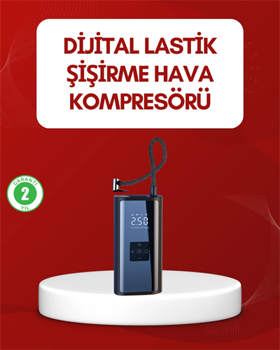 12V Uyumlu Çok İşlevli Akıllı Araç Lastik Pompası