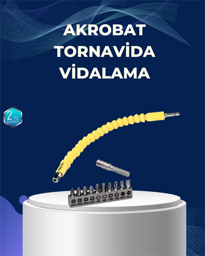 12’li Akrobat Bits Vidalama Seti Esnek Uç Çok Yönlü Kullanım