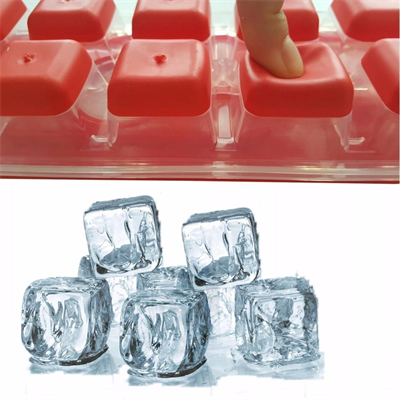 12li Kapaklı Yapışmaz Silikon Tabanlı Plastik Küp Buz Kalıbı Bx40