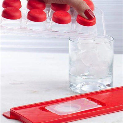 12li Kapaklı Yapışmaz Silikon Tabanlı Plastik Küp Buz Kalıbı Bx40