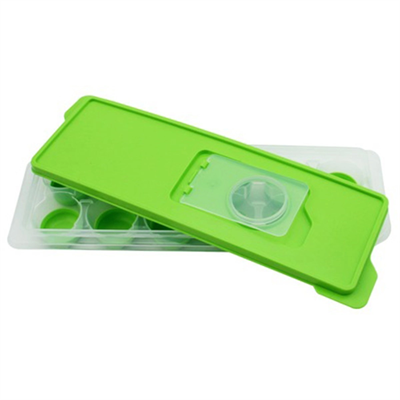 12li Kapaklı Yapışmaz Silikon Tabanlı Plastik Küp Buz Kalıbı Bx40
