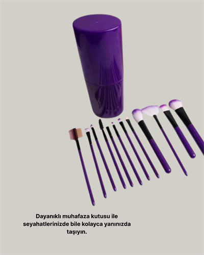 12’li Profesyonel Makyaj Fırça Seti Ultra Yumuşak Sentetik Kıllı
