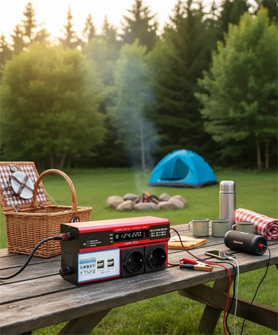 12v 2000w Modifiye Sinüs İnverter Araç Ve Güneş Enerjisi Uyumlu, Çift Usb, Çift Priz Ve Çakmaklık Eco Lounge