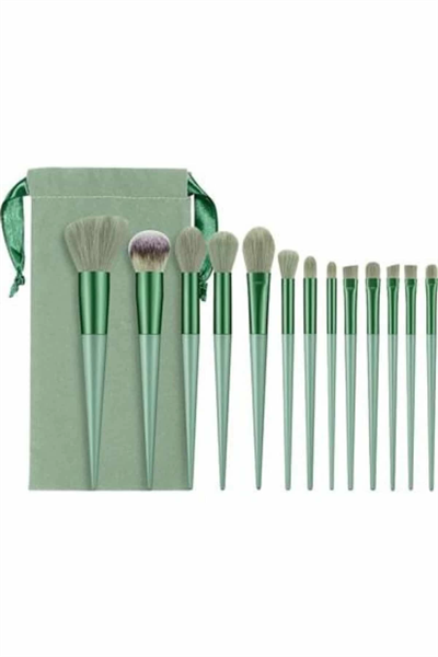 13 Parça Makyaj Fırça Seti Far Kontür Aydnlatıcı Fırçası İz Bırakmaz Hafif ve Yumuşak