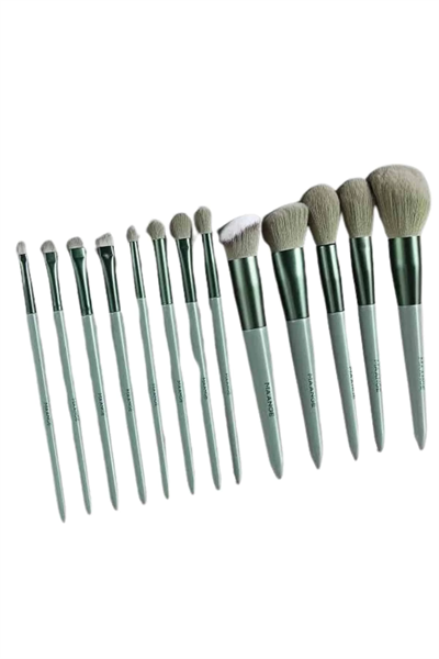 13 Parça Taşınabilir Kılıflı Profesyonel Makyaj Fırça Seti Pudra Allık Fondöten Fırçası