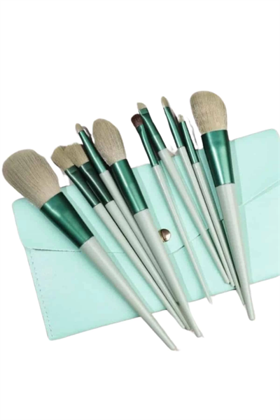 13 Parça Taşınabilir Kılıflı Profesyonel Makyaj Fırça Seti Pudra Allık Fondöten Fırçası