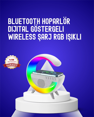 13 Renk Seçenekli Kablosuz Şarj Cihazlı LED Lamba