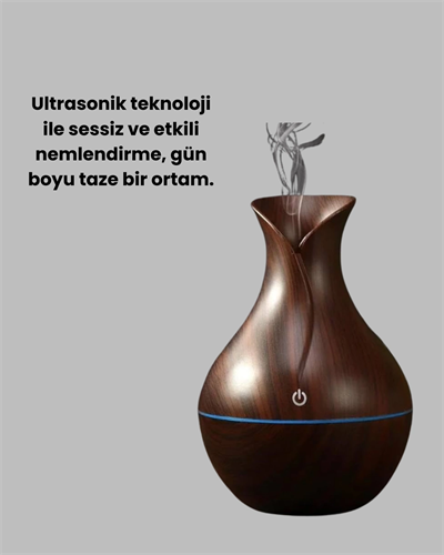 130ml Aromaterapi Difüzörü Hava Nemlendirici 7 Renk LED Işıklı