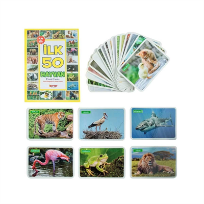 1352 Flash Cards İlk 50 Hayvan