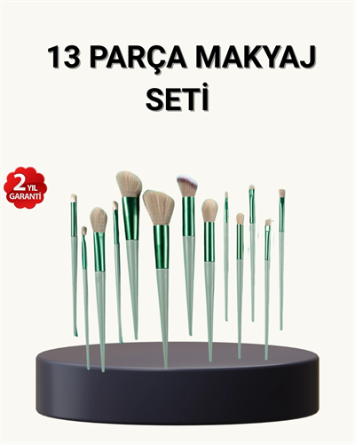 13’lü Yumuşak Kıllı Makyaj Fırça Seti – Profesyonel Kalite, Hassas Ciltlere Uygun