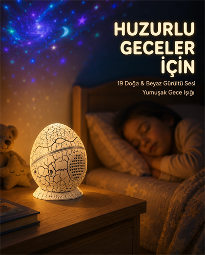 14 Renkli Nebula Yıldız Projektör + Müzik + Gürültü Cihazı + Zamanlayıcılı
