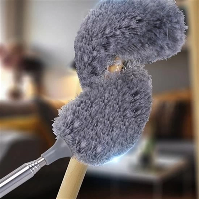 140 Cm Teleskopik Uzatılabilir Mikrofiber Yumuşak Başlıklı Gri Toz Alma Fırçası Toz Püskülü