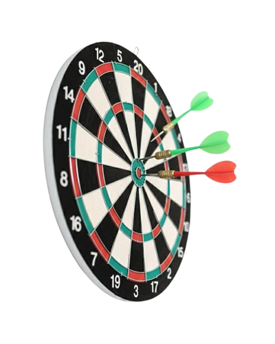 15 İnç Büyük Boy Dart Tahtası Ev Oyun Seti 4 Adet Metal Uç Oklu