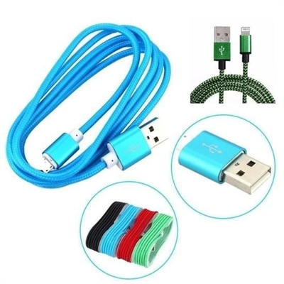 1,5 Metrelik Örgü Şeklinde Apple Iphone Ipad Data Şarj Kablosu -  1 Adet Stokta Olan Renk Gönderilir